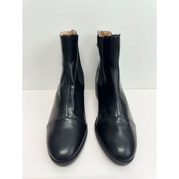 Journee Collection Nigella Booties Size 11 Black Vegan Leather Zip Block Heel - Picture 6 of 12